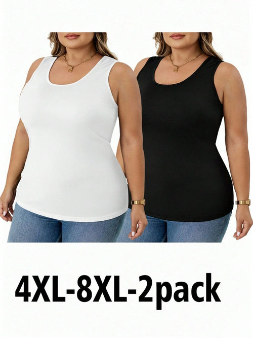 CURVE+ 2PCS Plus Size Tank Tops & Camis