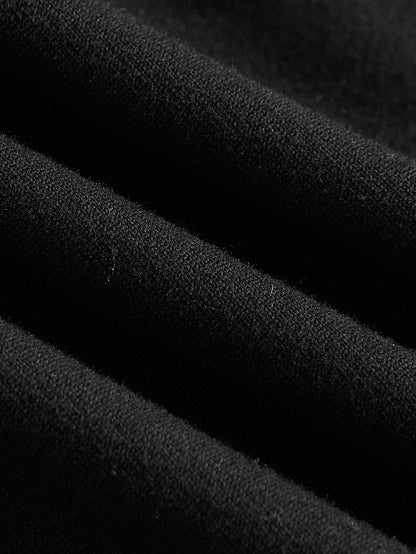 CURVE+ 2pcs Plus Size Women Casual Casual Formal Crew Neck Ruched Waist Fitted Tank Top Set, Versatile For Daily Wear Evening Black White Summer