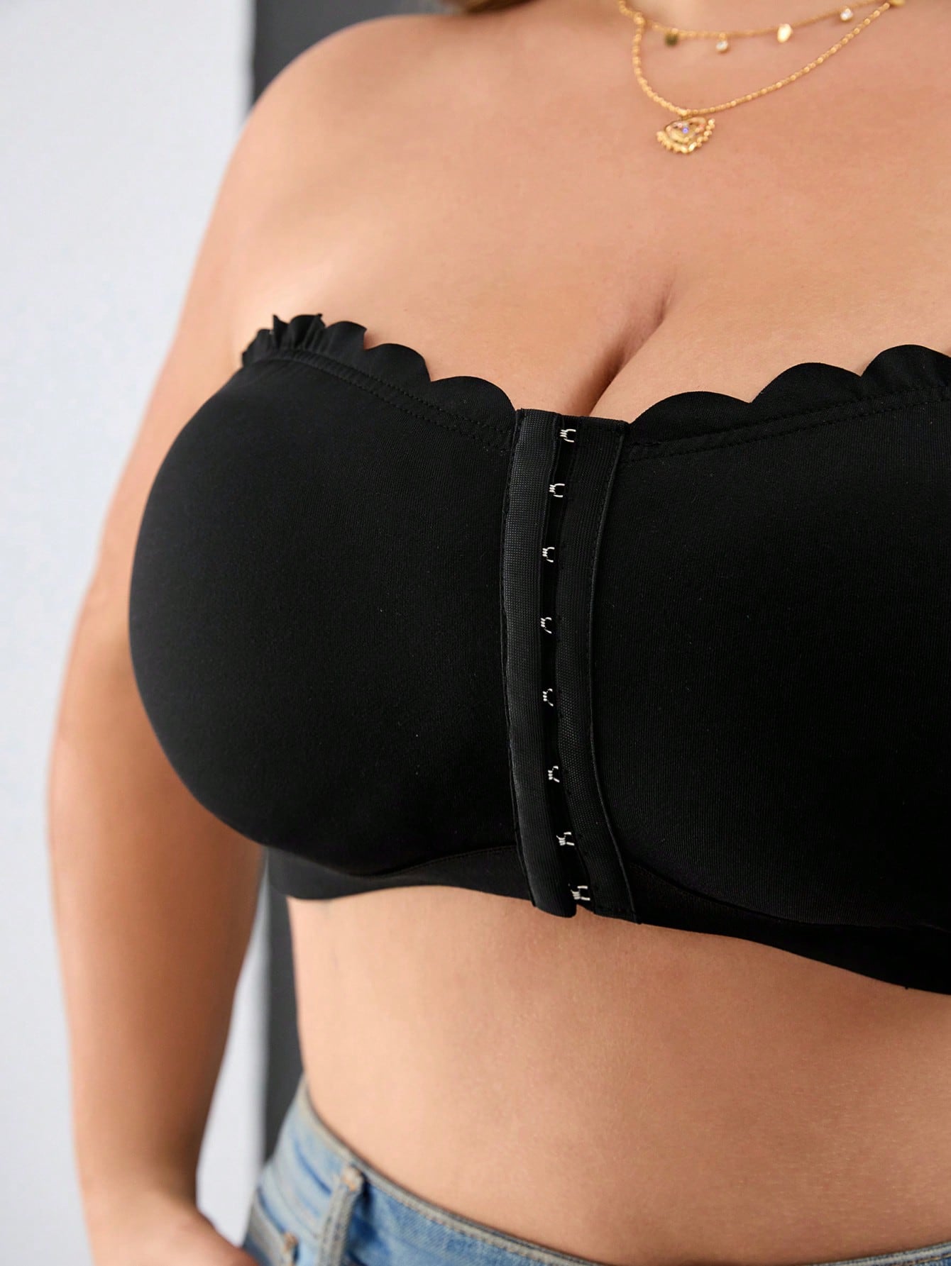 CURVE+ Curve Plus Size Women Front Button Crop Top, Fitted Camisole Black Summer Kawaii Sexy Night Out Date Night Rave Club, Clothes For Women Skin-Friendly