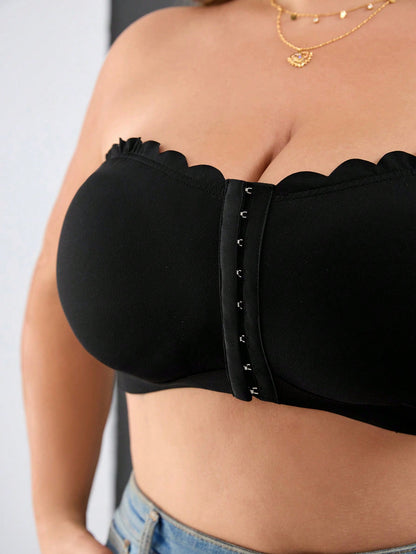CURVE+ Curve Plus Size Women Front Button Crop Top, Fitted Camisole Black Summer Kawaii Sexy Night Out Date Night Rave Club, Clothes For Women Skin-Friendly