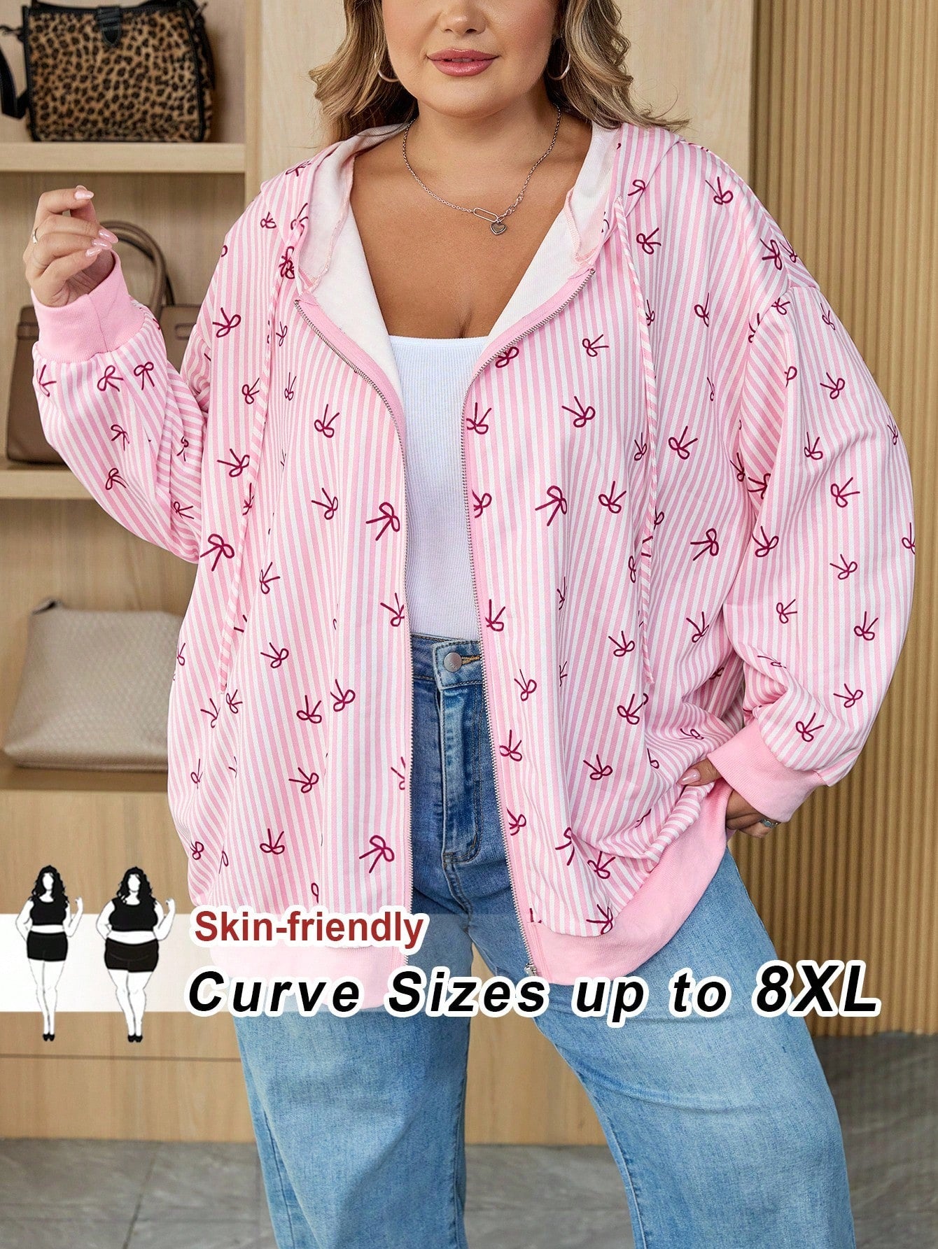 CURVE+ Plus Size Drawstring Hooded Long Sleeve Fashion Ribbed Drop Shoulder Hoodie Sweatshirt,Fall Women Clothes Plus Size Hoodies Women Plus Size Zip Up Hoodie 8xl Women Clothes Summer Jacket P
