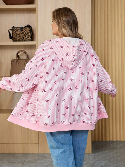 CURVE+ Plus Size Drawstring Hooded Long Sleeve Fashion Ribbed Drop Shoulder Hoodie Sweatshirt,Fall Women Clothes Plus Size Hoodies Women Plus Size Zip Up Hoodie 8xl Women Clothes Summer Jacket P