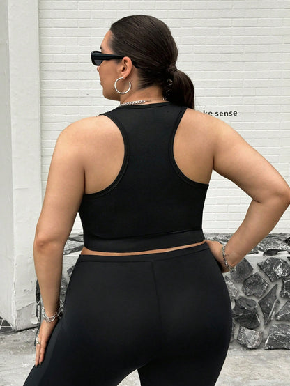 CURVE+ Plus Size Women's Vest, Anti UV Cool And Wrinkle Resistant High Elastic Fabric Vest, Casual Style