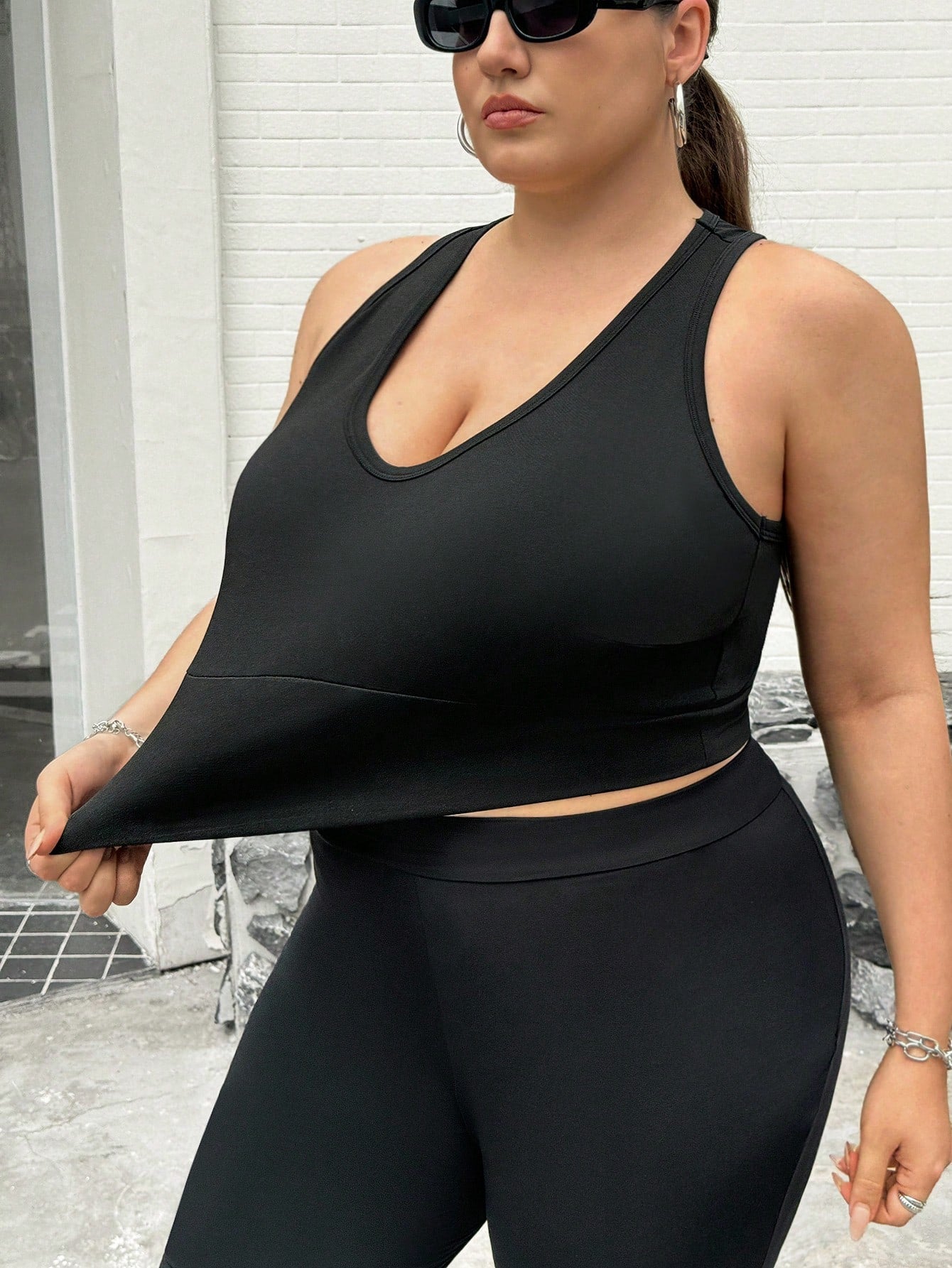 CURVE+ Plus Size Women's Vest, Anti UV Cool And Wrinkle Resistant High Elastic Fabric Vest, Casual Style