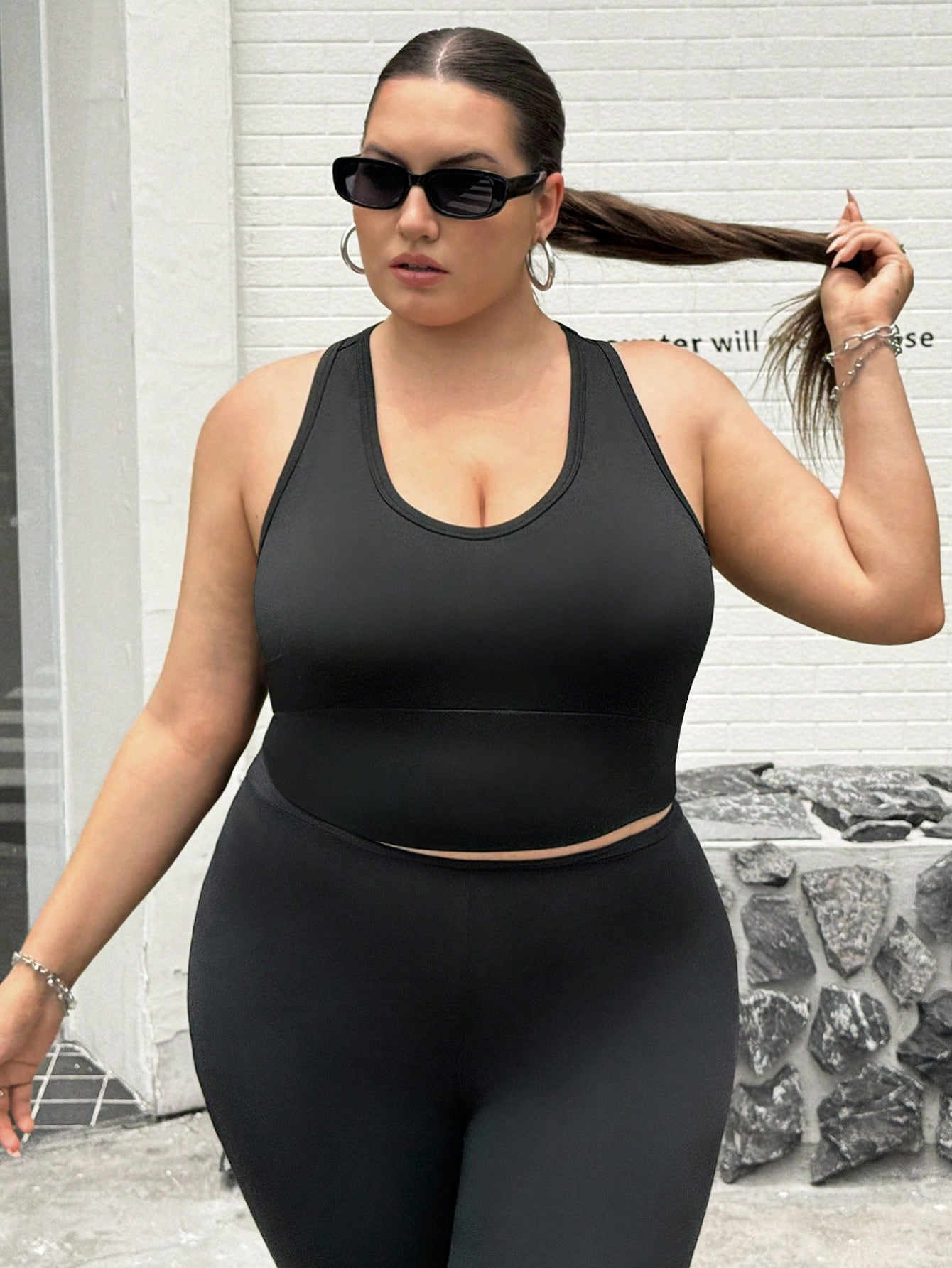 CURVE+ Plus Size Women's Vest, Anti UV Cool And Wrinkle Resistant High Elastic Fabric Vest, Casual Style