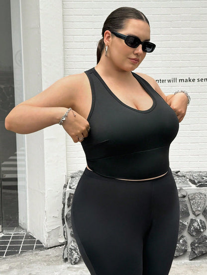 CURVE+ Plus Size Women's Vest, Anti UV Cool And Wrinkle Resistant High Elastic Fabric Vest, Casual Style