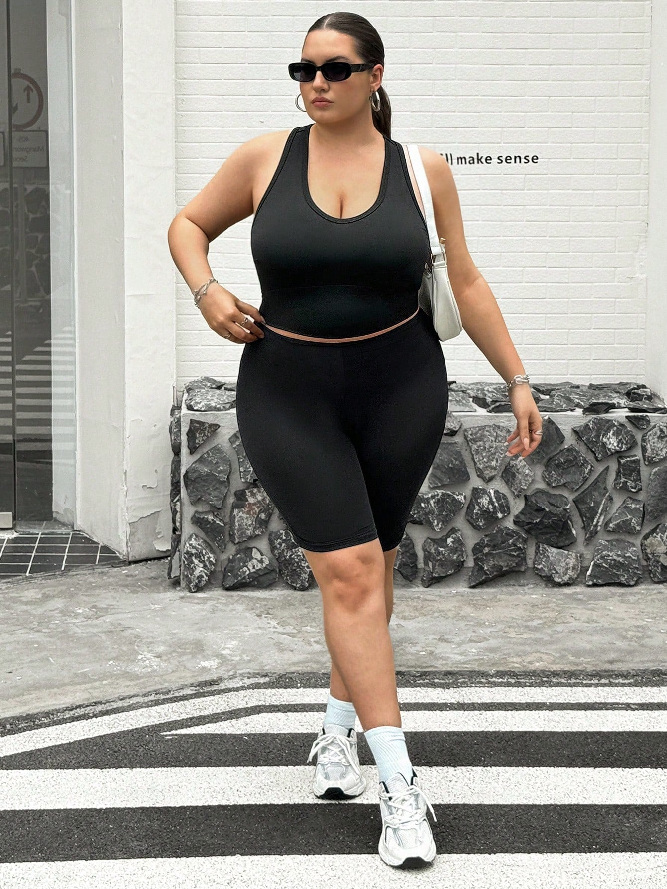 CURVE+ Plus Size Women's Vest, Anti UV Cool And Wrinkle Resistant High Elastic Fabric Vest, Casual Style