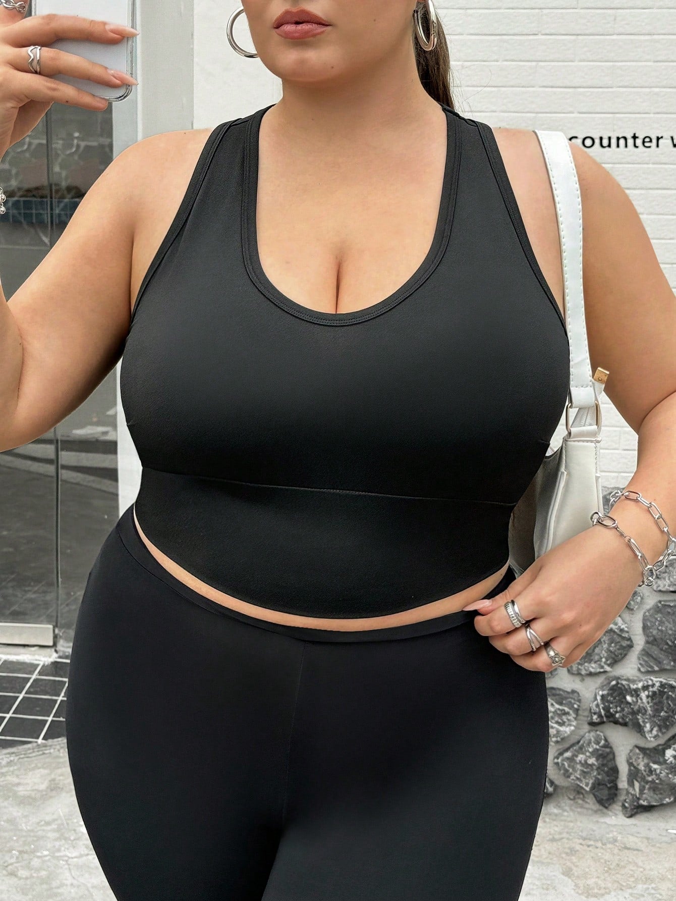 CURVE+ Plus Size Women's Vest, Anti UV Cool And Wrinkle Resistant High Elastic Fabric Vest, Casual Style