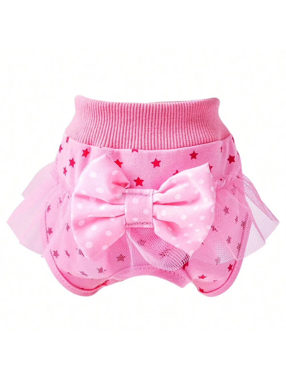 Cute Cartoon Pet Physiological Panties, With Lace Trim & Bow Decor, Multipurpose Dog Menstrual Diaper, Sanitary Pants For Small Dogs