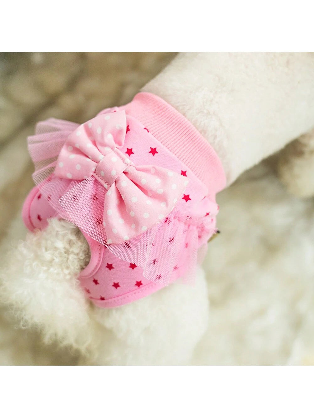 Cute Cartoon Pet Physiological Panties, With Lace Trim & Bow Decor, Multipurpose Dog Menstrual Diaper, Sanitary Pants For Small Dogs