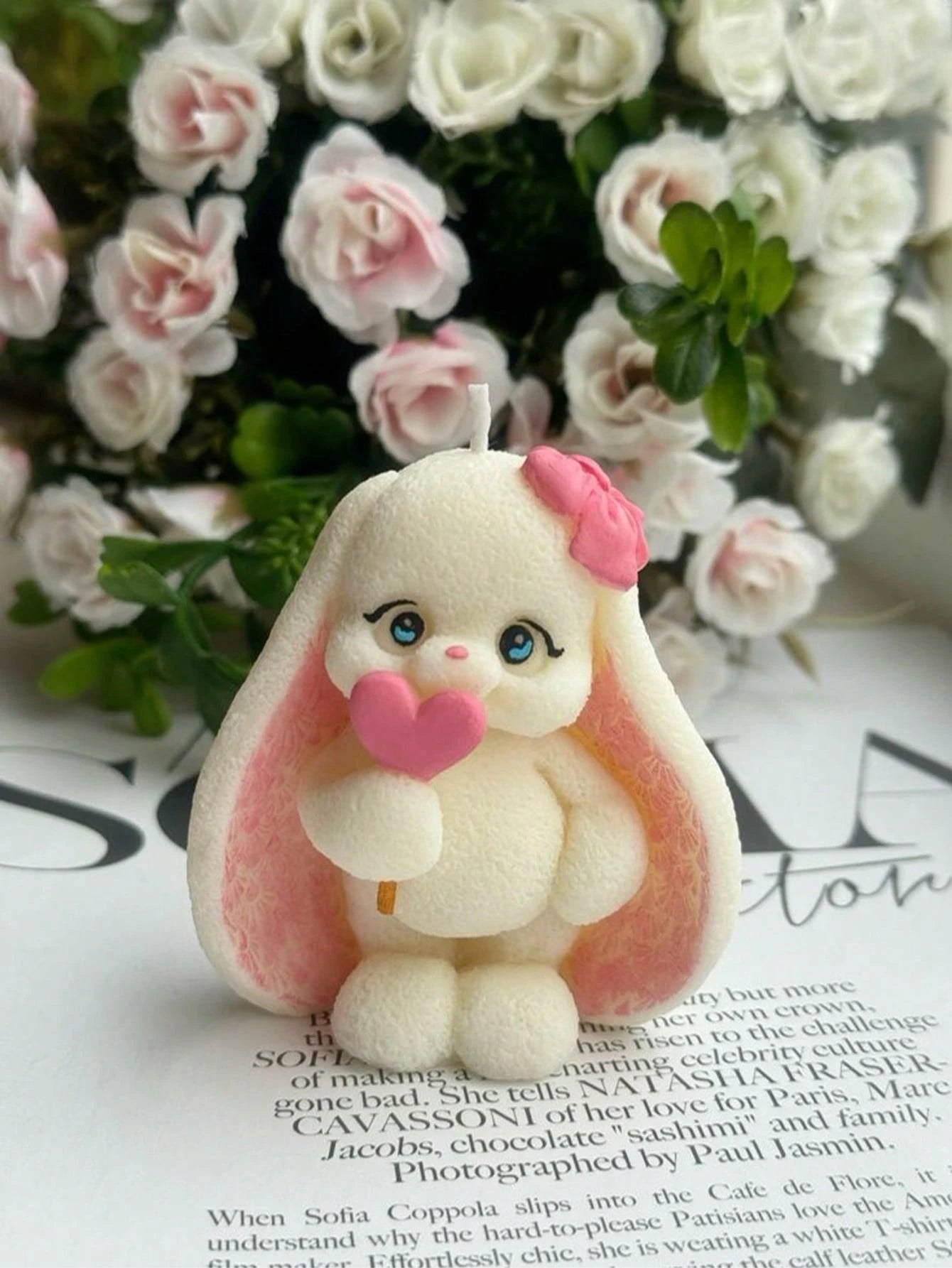 Cute Drooping Ear Rabbit, Heart, Butterfly Silicone Candle Mold. 3D Stereoscopic Relief Craftsmanship, Reproducing Soft Plush Rabbit Texture, Exquisite And Adorable Design. Made Of High-Quality Soft S