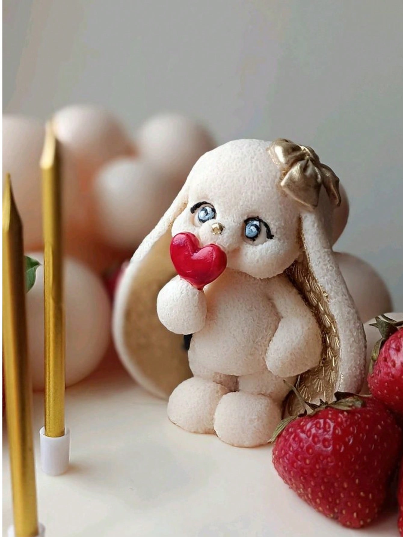 Cute Drooping Ear Rabbit, Heart, Butterfly Silicone Candle Mold. 3D Stereoscopic Relief Craftsmanship, Reproducing Soft Plush Rabbit Texture, Exquisite And Adorable Design. Made Of High-Quality Soft S