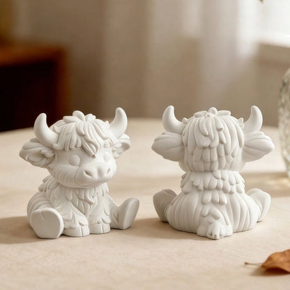 Cute Highland Cow Silicone Mold, 3D Animal Shaped DIY Candle, Soap, Bath Bomb & Plaster Sculpture Craft For Home Decor