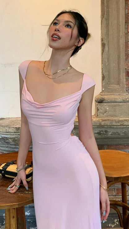 Cute Mermaid Off the Shoulder Pink Long Prom Dress with Criss Cross Back,AST2306
