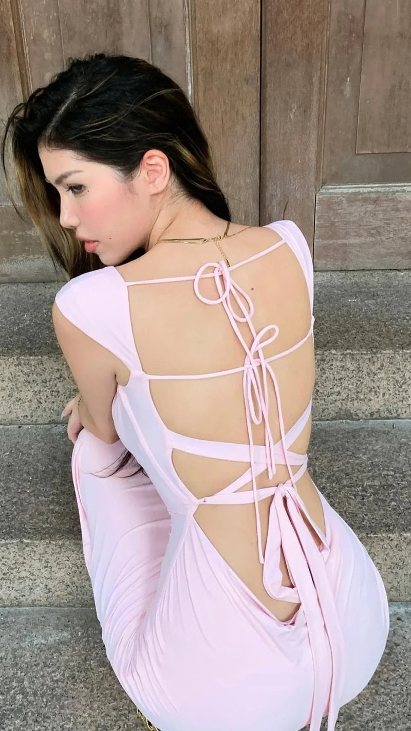 Cute Mermaid Off the Shoulder Pink Long Prom Dress with Criss Cross Back,AST2306
