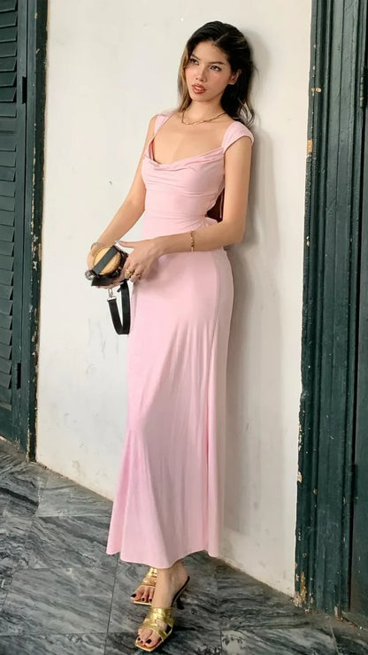Cute Mermaid Off the Shoulder Pink Long Prom Dress with Criss Cross Back,AST2306