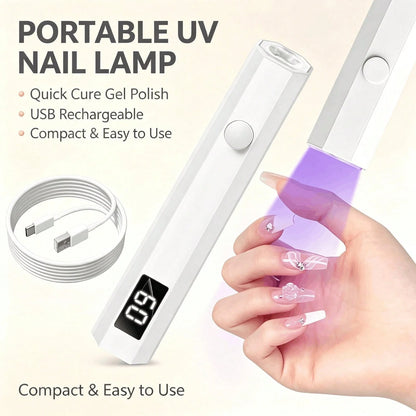 Cute Pink Portable UV Nail Lamp Durable Solid Construction High Quality LEDs For Long Term Use