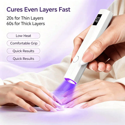 Cute Pink Portable UV Nail Lamp Durable Solid Construction High Quality LEDs For Long Term Use