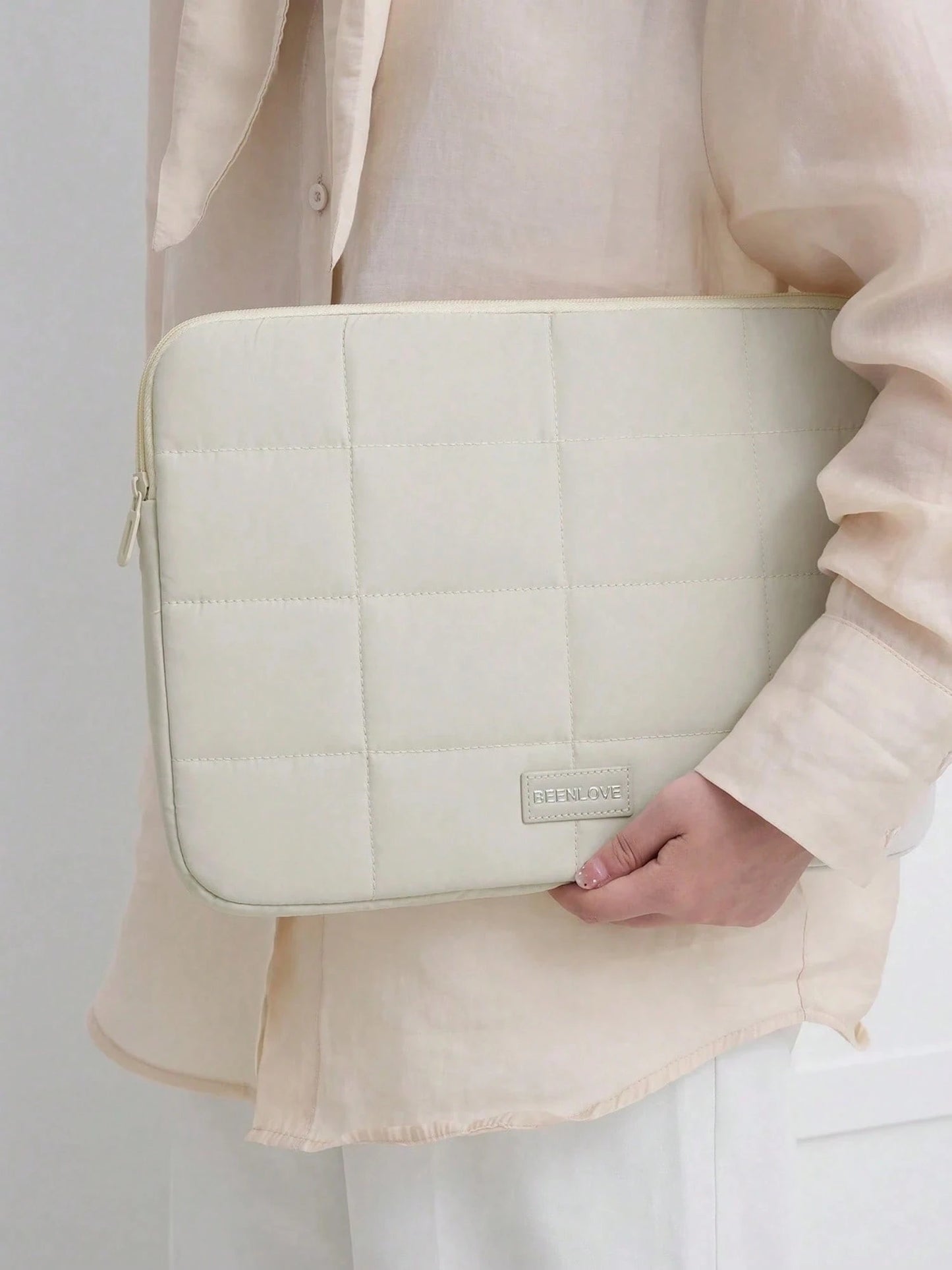 Cute Quilted Tablet Bag Laptop Bag, Soft Padded Laptop Protective Case, Shock-Absorbing, Suitable For School, Office, Essentials Laptop Sleeve