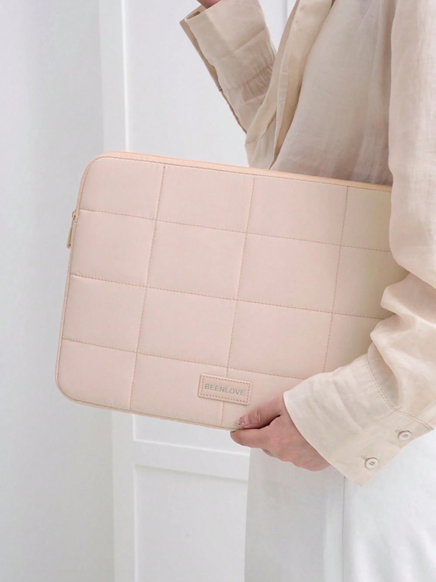Cute Quilted Tablet Bag Laptop Bag, Soft Padded Laptop Protective Case, Shock-Absorbing, Suitable For School, Office, Essentials Laptop Sleeve