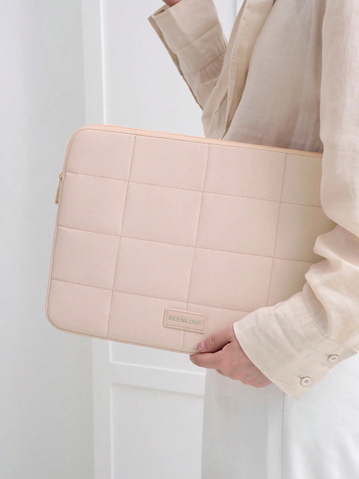 Cute Quilted Tablet Bag Laptop Bag, Soft Padded Laptop Protective Case, Shock-Absorbing, Suitable For School, Office, Essentials Laptop Sleeve