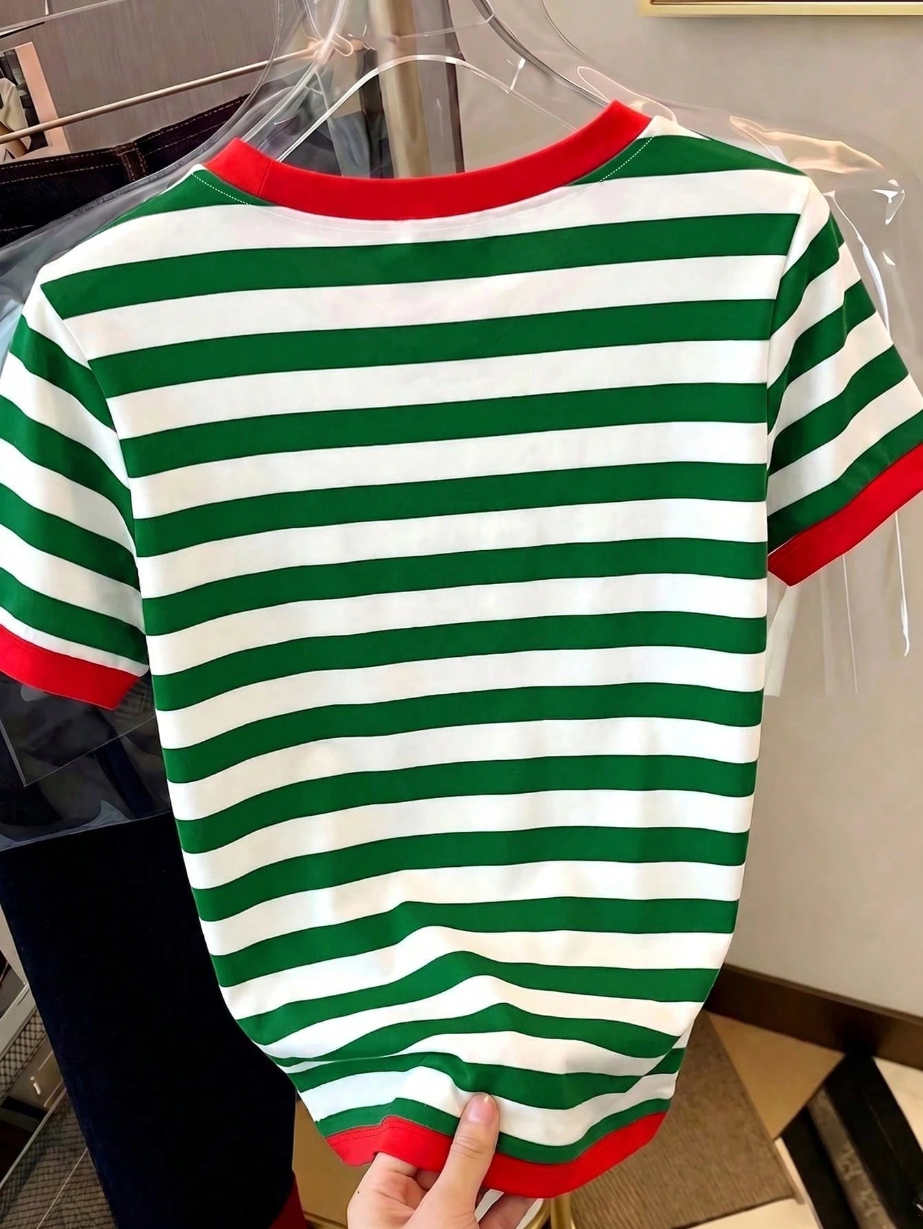 Cute Sardine Can Pattern Graphics Women's Letter & Stripe Print Casual Round Neck Short Sleeve T-Shirt, Plus Size T-Shirt- Women's Casual Summer