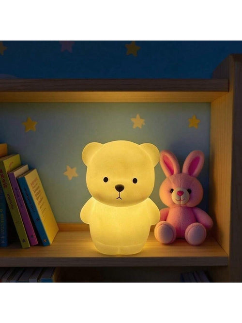 Cute Teddy Bear Nightlight, Cartoon Atmosphere Lamp For Bedroom, Bathroom, Dorm, Birthday Gift For Girl Friends
