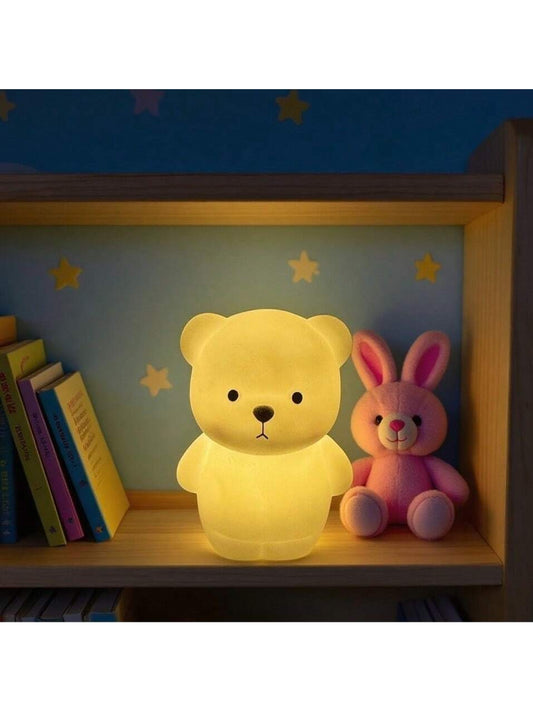 Cute Teddy Bear Nightlight, Cartoon Atmosphere Lamp For Bedroom, Bathroom, Dorm, Birthday Gift For Girl Friends