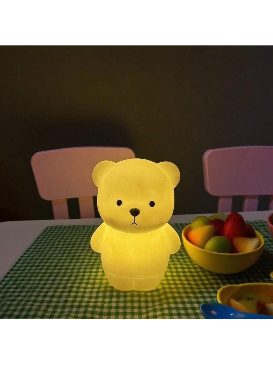 Cute Teddy Bear Nightlight, Cartoon Atmosphere Lamp For Bedroom, Bathroom, Dorm, Birthday Gift For Girl Friends