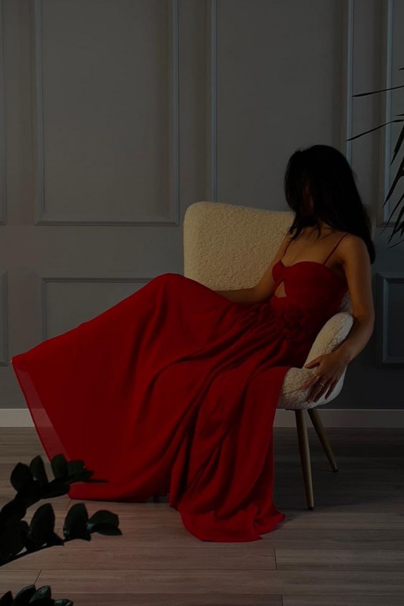 Danika Maxi Dress - Red - SHOPJAUS - JAUS