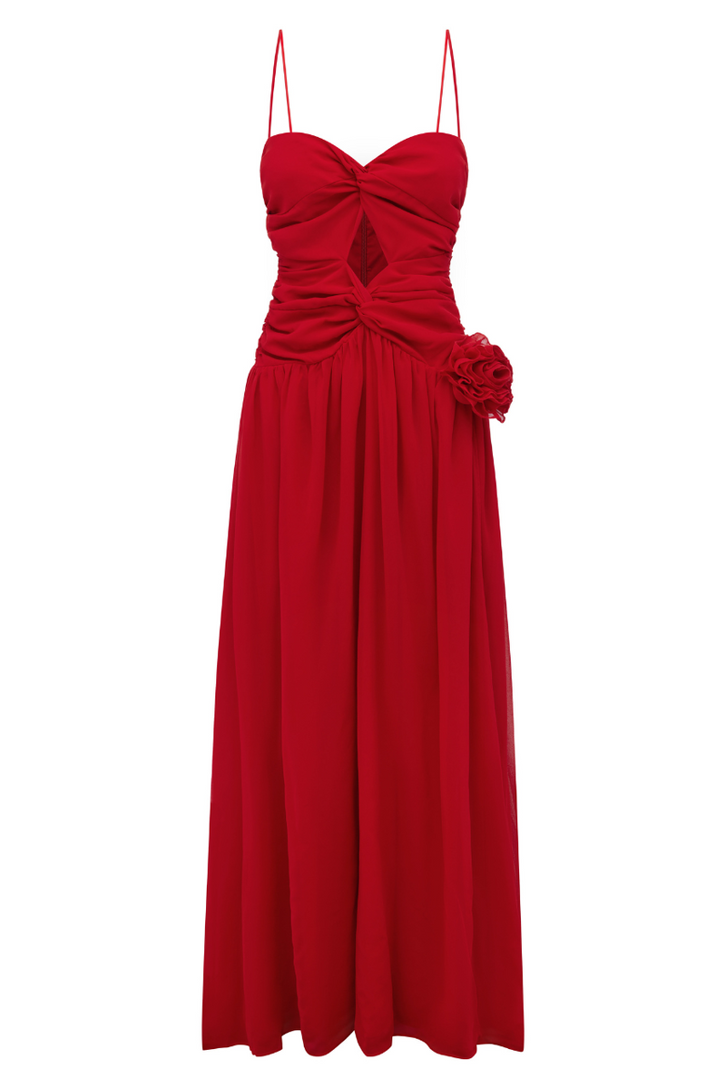 Danika Maxi Dress - Red - SHOPJAUS - JAUS