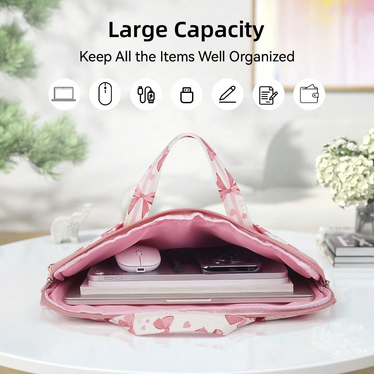 DANYCASE 12-15.6 Inch Laptop Bag, Suitable For Chromebook, Waterproof Laptop Carrying Case With Shoulder Strap, 360° Protection
