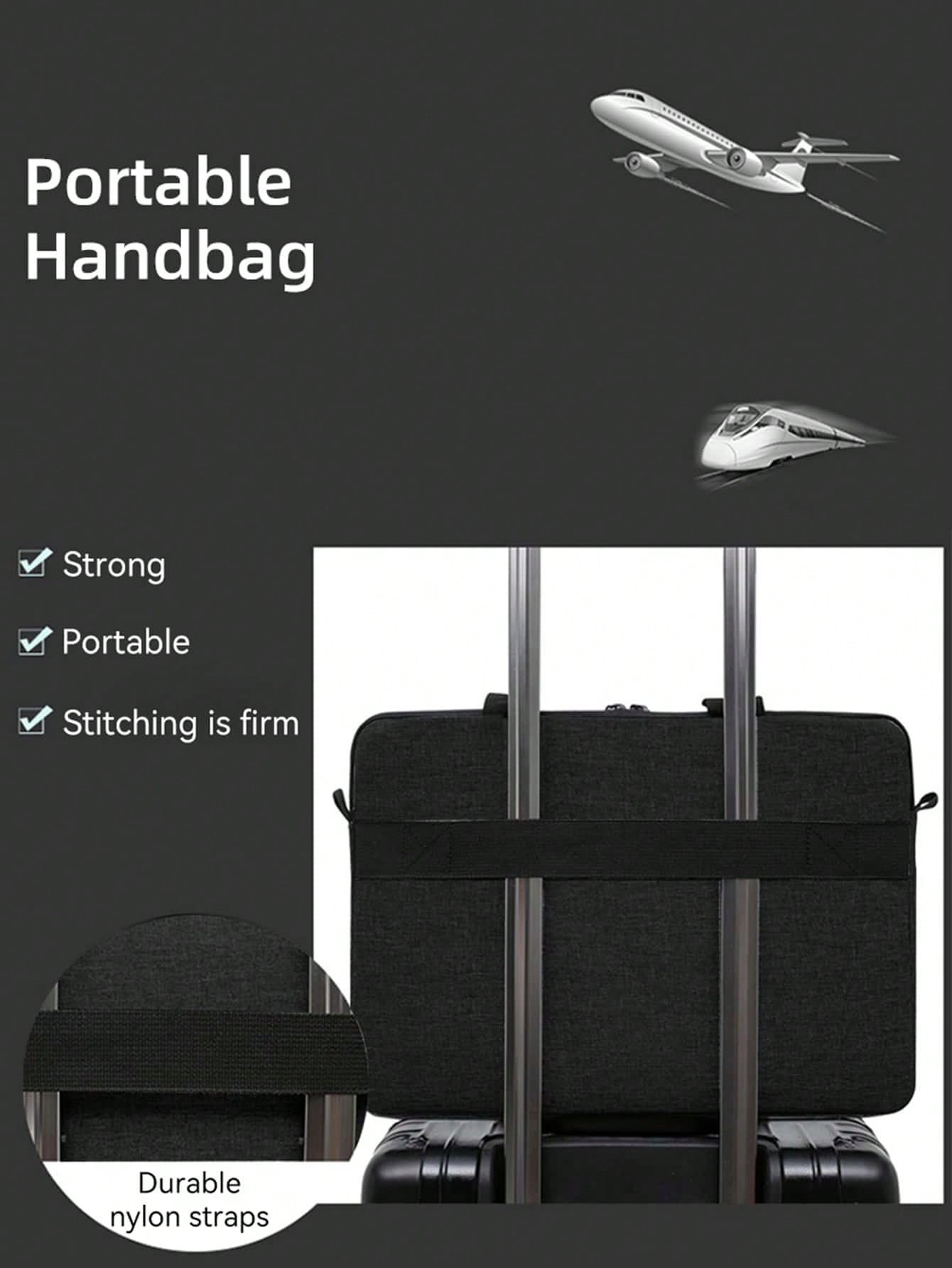DANYCASE 12-15.6 Inch Laptop Bag, Suitable For Chromebook, Waterproof Laptop Carrying Case With Shoulder Strap, 360° Protection