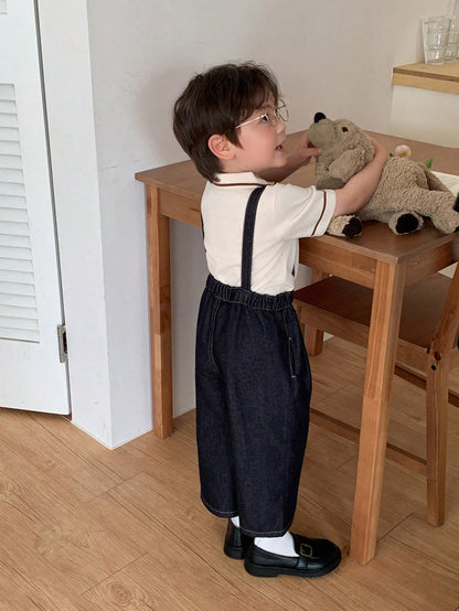 DAZY Infant (Boy) Washed Korean Style Denim Overalls