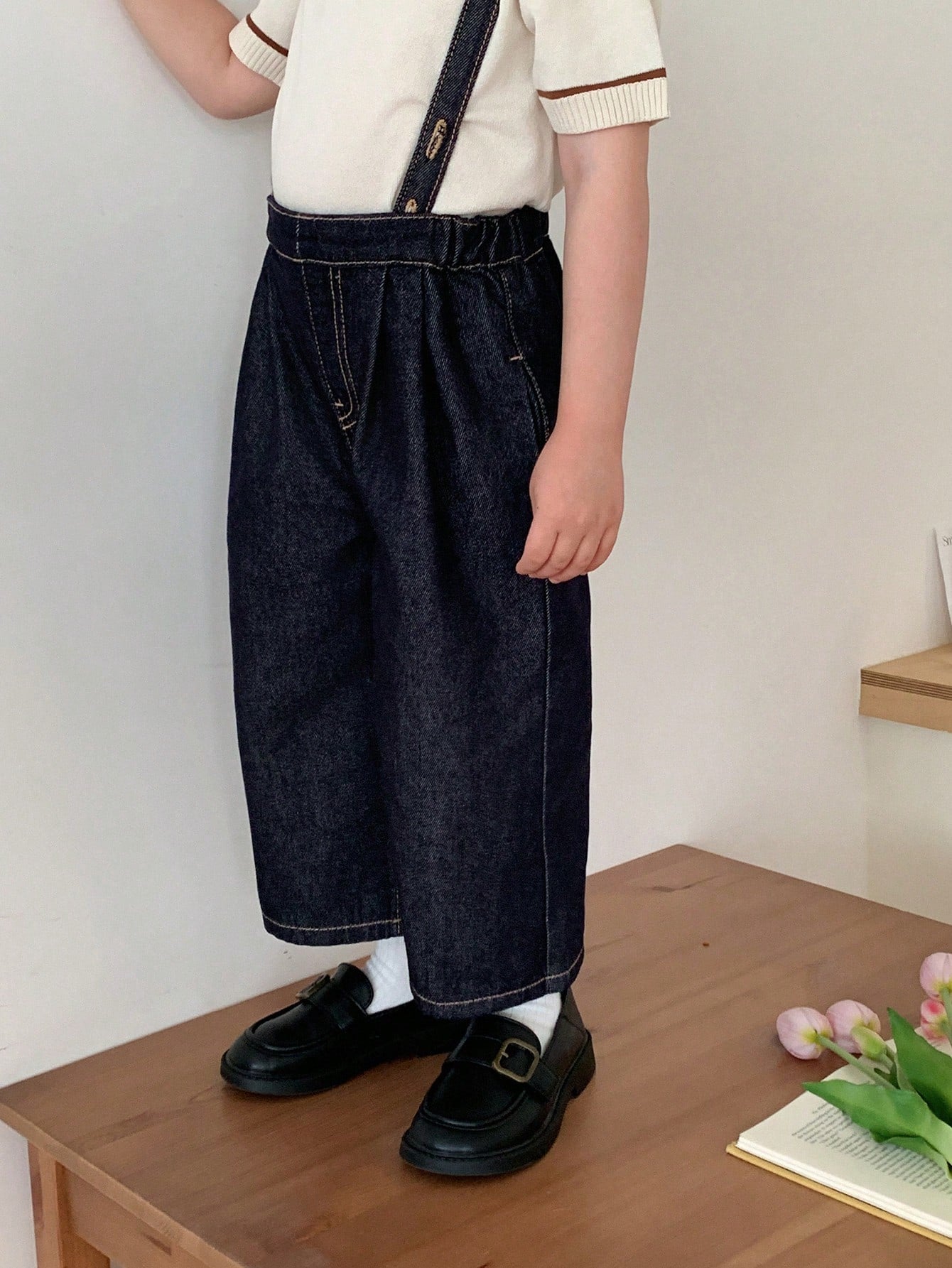 DAZY Infant (Boy) Washed Korean Style Denim Overalls