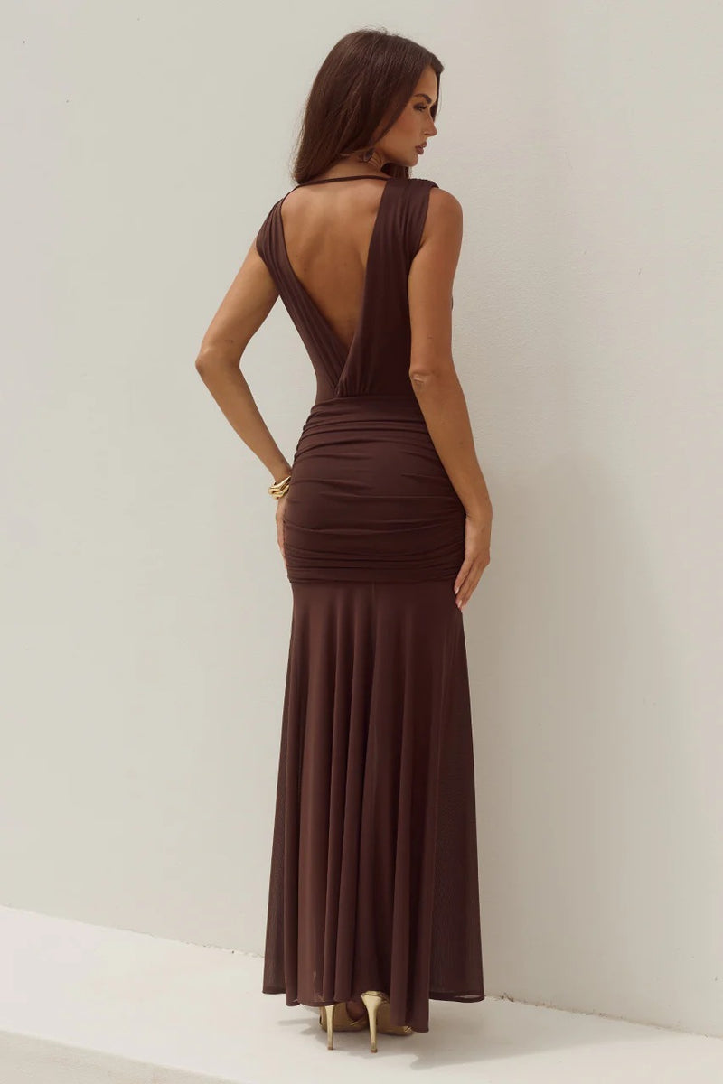 Deserae Maxi Dress - Chocolate