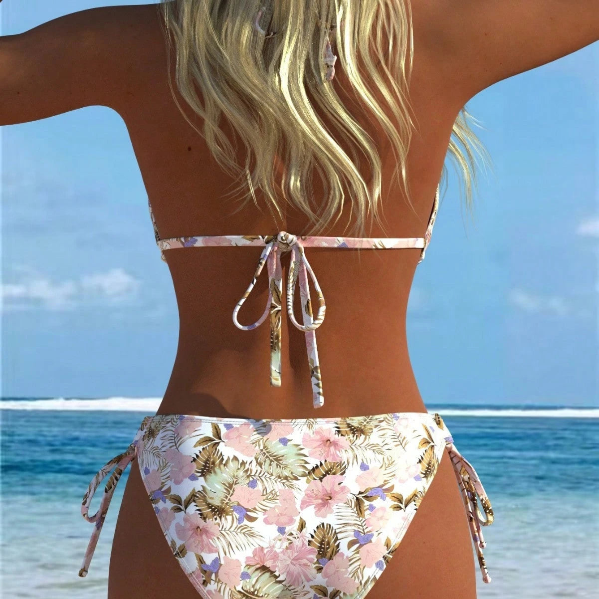 Designer Printed Halter Bikini Summer Beach Fashion Swimwear