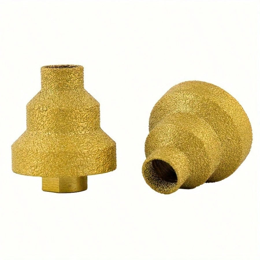 Diamond Brazing Cone Reamer Drill Bit Set- Aluminum Alloy, Multi-Layer For Ceramic Tile, Marble, Concrete- 20mm, 35mm, 50mm Sizes With M10 Thread- For Professionals & DIY Enthusiasts- Ideal For Ti