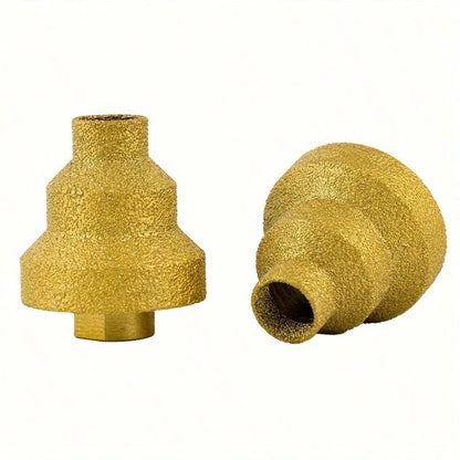 Diamond Brazing Cone Reamer Drill Bit Set- Aluminum Alloy, Multi-Layer For Ceramic Tile, Marble, Concrete- 20mm, 35mm, 50mm Sizes With M10 Thread- For Professionals & DIY Enthusiasts- Ideal For Ti