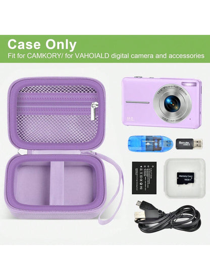 Digital Camera Case Compatible With VAHOIALD FHD 1080P/ For CAMKORY Digital Point And Shoot/For K-ODAK PIXPRO FZ45-BK 16MP Vlogging/For IWEUKJLO/For Nsoela, Holder For SD Card More- (Box Only)