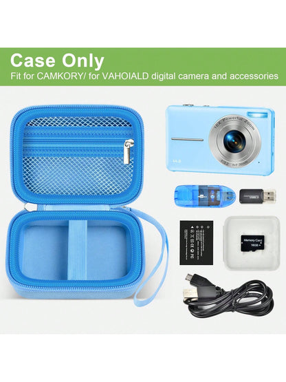 Digital Camera Case Compatible With VAHOIALD FHD 1080P/ For CAMKORY Digital Point And Shoot/For K-ODAK PIXPRO FZ45-BK 16MP Vlogging/For IWEUKJLO/For Nsoela, Holder For SD Card More- (Box Only)
