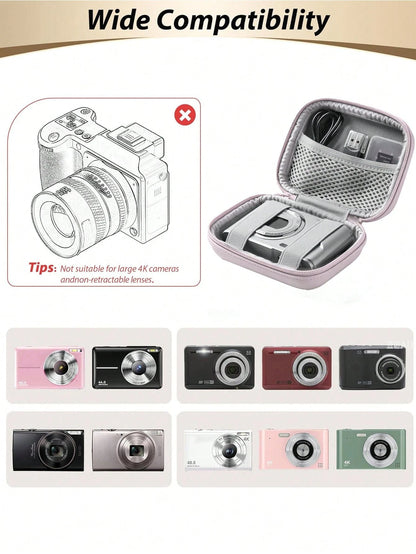 Digital Camera Protective Case, Travel Camera Bag Suitable For PIXPRO FZ45/FZ55 IXUS 285 HS Lecran Travel Compact Camera Holder, With Mesh Pocket For Camera Accessories, Digital Storage Small Bag, Tra