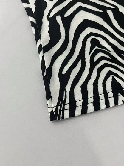 Digital Print Women's Halter Neck Tie Back Tank Top
