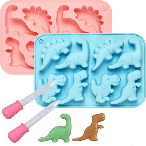 Dinosaur Silicone Mold With Dropper Tool, Suitable For Making Dinosaur Figures On Beach, Home Decor Dinosaur Figurines, Soap Making, Ideal For DIY Creation, Craft And Art Projects