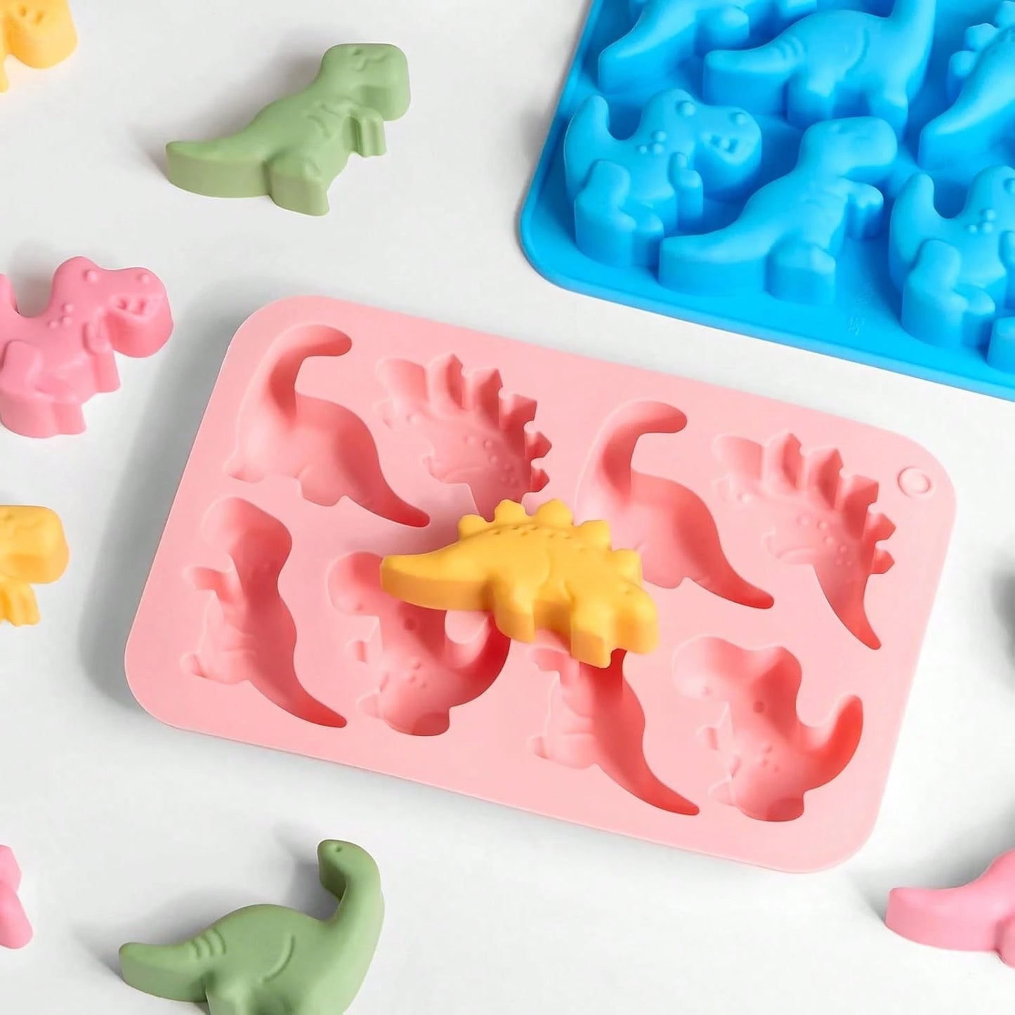 Dinosaur Silicone Mold With Dropper Tool, Suitable For Making Dinosaur Figures On Beach, Home Decor Dinosaur Figurines, Soap Making, Ideal For DIY Creation, Craft And Art Projects