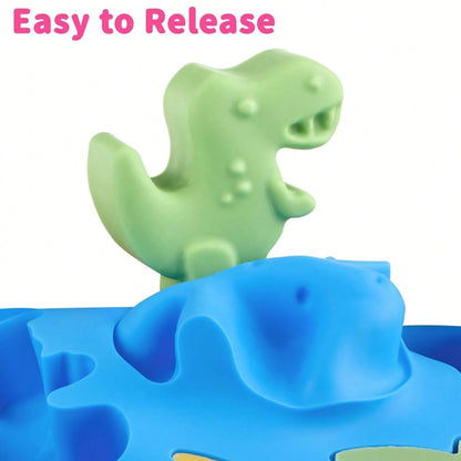 Dinosaur Silicone Mold With Dropper Tool, Suitable For Making Dinosaur Figures On Beach, Home Decor Dinosaur Figurines, Soap Making, Ideal For DIY Creation, Craft And Art Projects