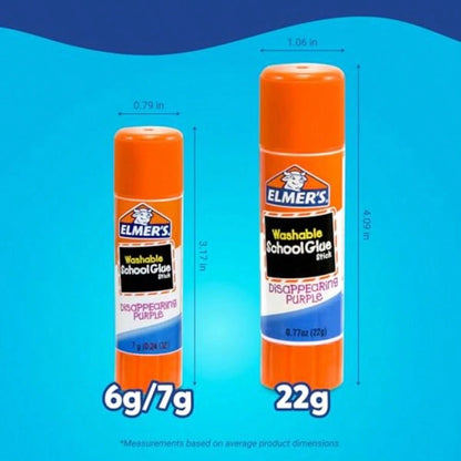 Disappearing Purple School Glue Sticks, Washable, 7 Grams, 30 Count- Posters, Back To School, Bulk Pack For Classrooms, #1 Teacher Brand