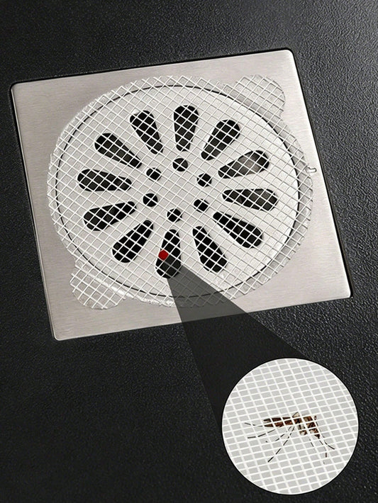 Disposable Shower Drain Hair Catcher Sticker, Waterproof Strong Adhesive, Universal Drain Filter Sticker With Pull Tab, Anti-Clogging Hair Collector, Suitable For Bathroom, Bathtub, Laundry Room Drain