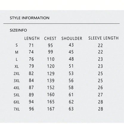 Double Sided Printing (220 Pure Cotton T-Shirt) 'GRNONME' Letters And Sci-Fi Patterns Double Sided Printing Men's Summer Round Neck Short Sleeved Ca