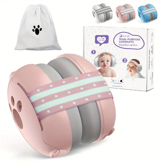 Ear Defenders For Baby Earmuffs For Hearing Protection Noise-Canceling Ear Protection For Babies 0-48 Months Adjustable Airline Travel Essentials
